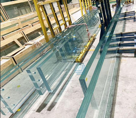 Μεγάλο μέγεθος Ultra Clear Low Iron Tempered Laminated Glass Προσαρμοσμένο μέγεθος 3300x13000mm